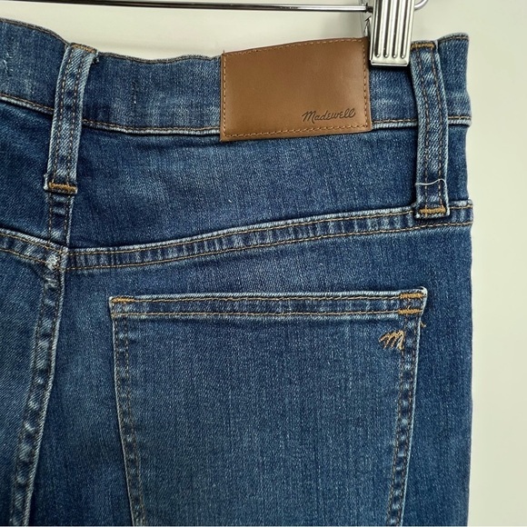 Madewell Cropped Jean Women 27 Blue Denim Skinny High Rise Stretch Distress Knee - Picture 5 of 11